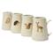 Hello Honey® 3" Hand-Painted & Embossed Forest Animal Ceramic Pitcher Mugs, 4ct.
